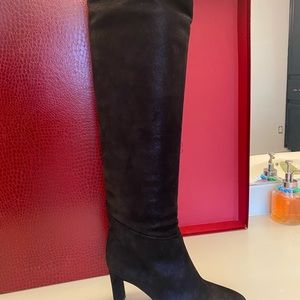Tamara Mellon Black Suede over the knee boots